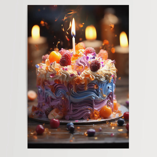 Rainbow Cake No 2 - Kitchen - Poster
