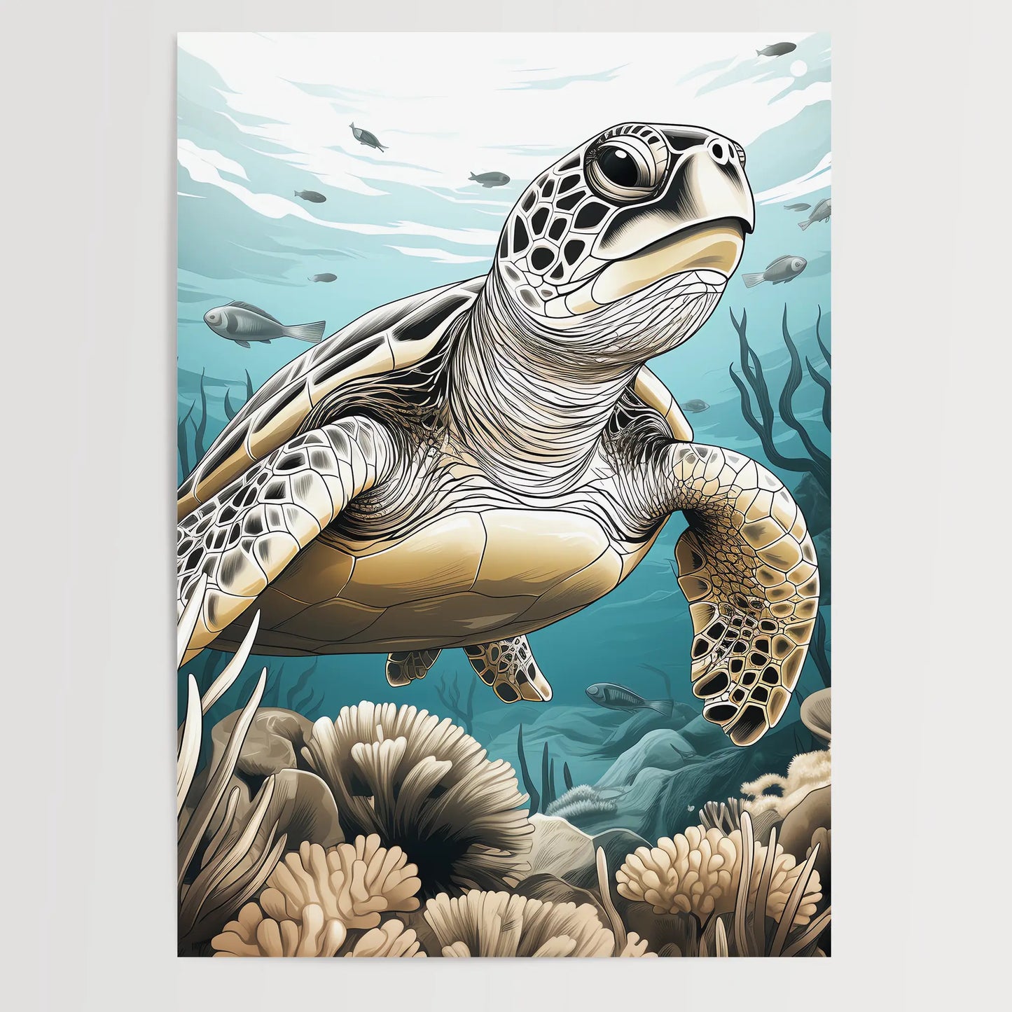 Schildkröte No 1 - Comic Style - Poster