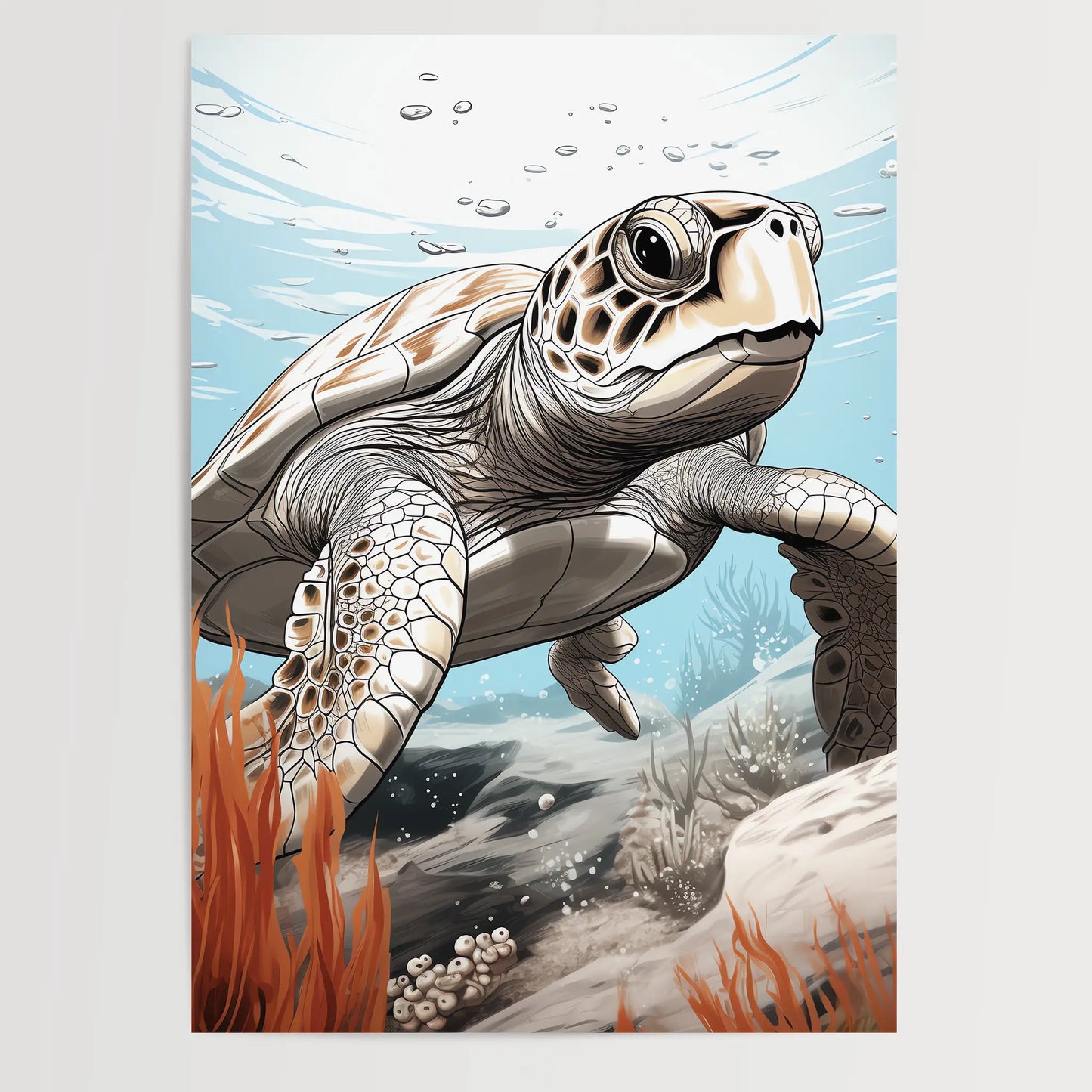 Schildkröte No 2 - Comic Style - Poster