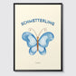 Butterfly Blue Poster