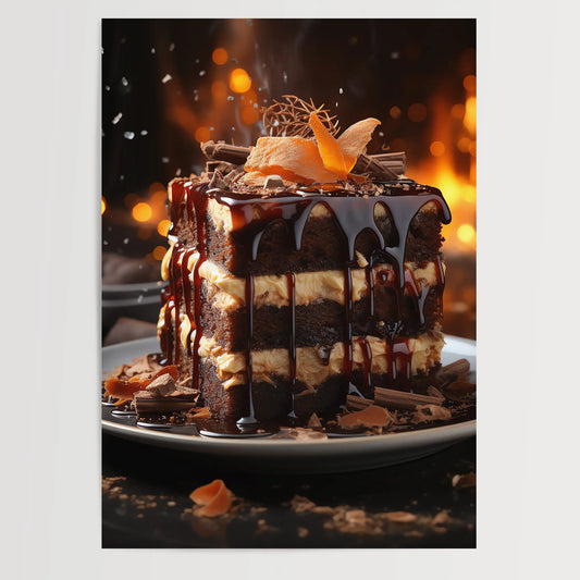 Schokoladen Kuchen No 2 - Küche - Poster