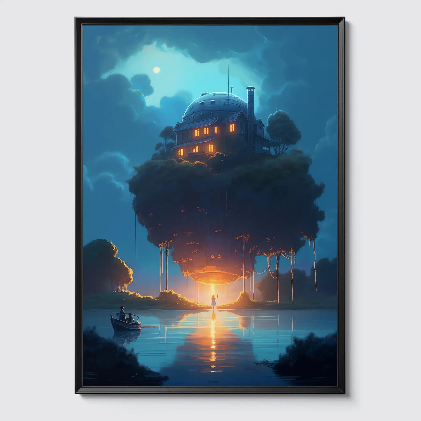 Floating Island No 2 - Drawing - Digital Art - Anime - Poster