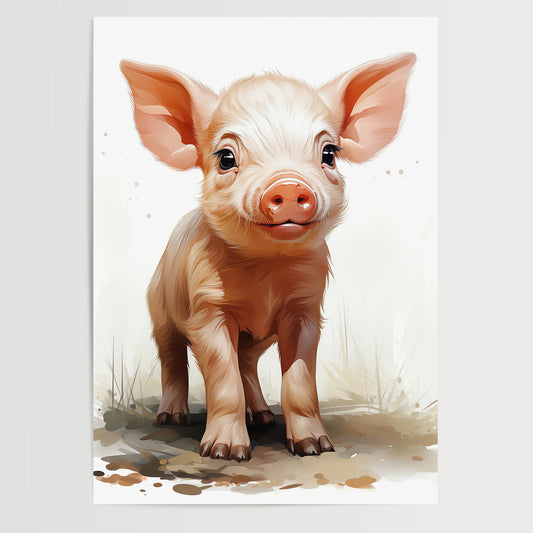 Piggy No 1 - Comic Style - Poster