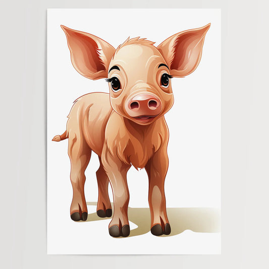 Schweinchen No 4 - Comic Style - Poster