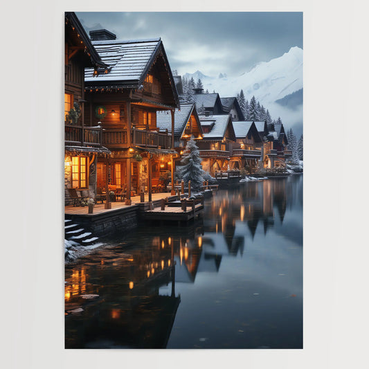 Switzerland in winter No 4 - Christmas poster