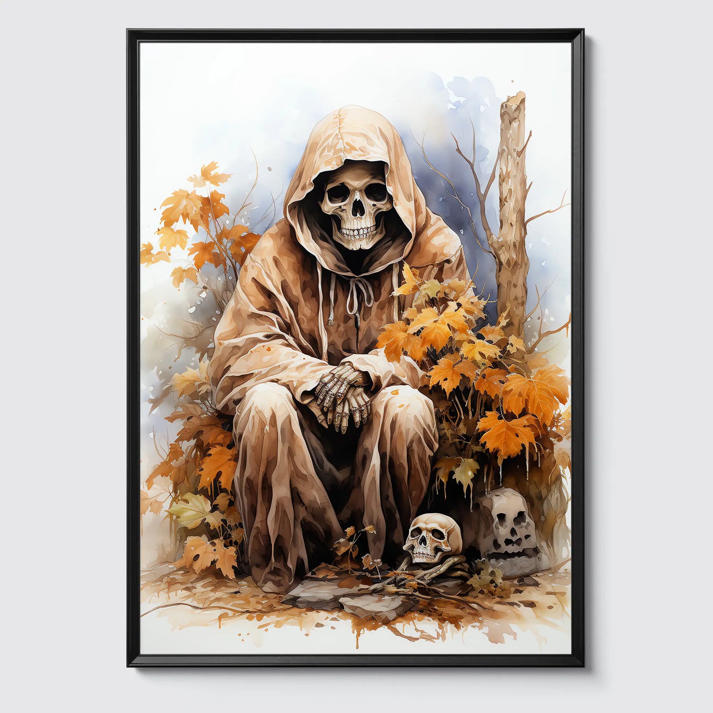 Skeletes No 1 - Halloween - Watercolor - Poster