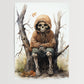 Skeletes No 4 - Halloween - Watercolor - Poster