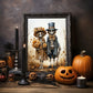 Skeletes No 5 - Halloween - Watercolor - Poster