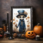 Skeletes No 7 - Halloween - Watercolor - Poster