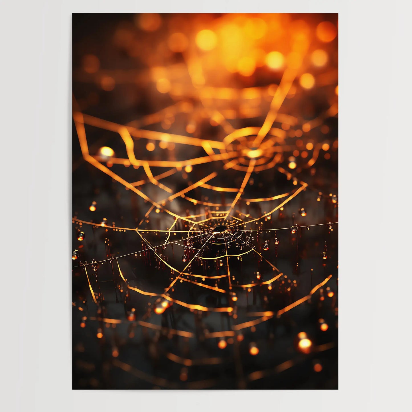 Spinnennetz No 4 - Halloween - Poster