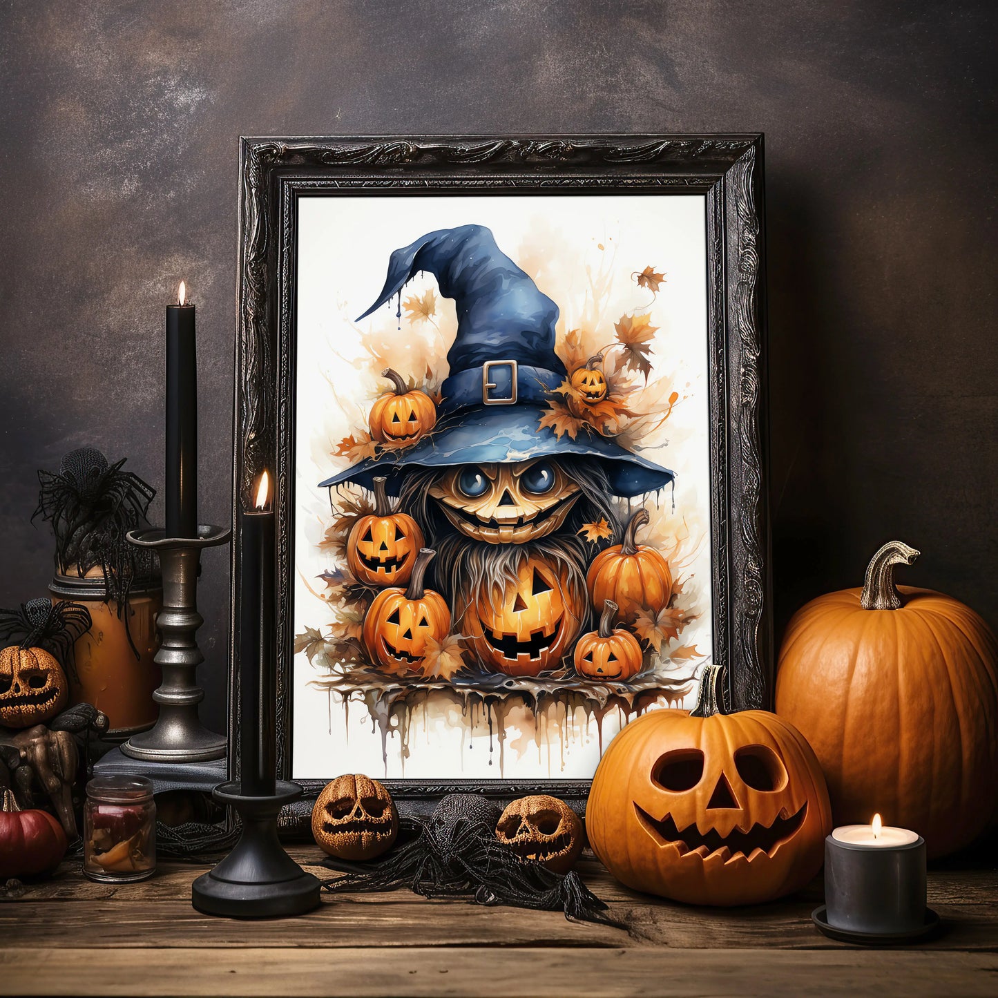 Trick or Treat No 8 - Halloween - Watercolor - Poster