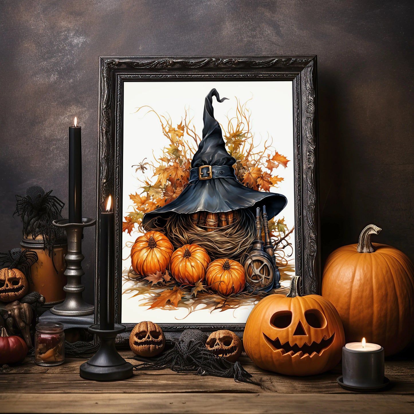 Trick or Treat No 9 - Halloween - Watercolor - Poster