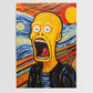 The Scream - Abstrakte Kunst - Homer - Gemälde - Bunt - Poster