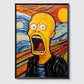 The Scream - Abstrakte Kunst - Homer - Gemälde - Bunt - Poster