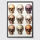 Skulls No 2 - Halloween - Watercolor - Poster