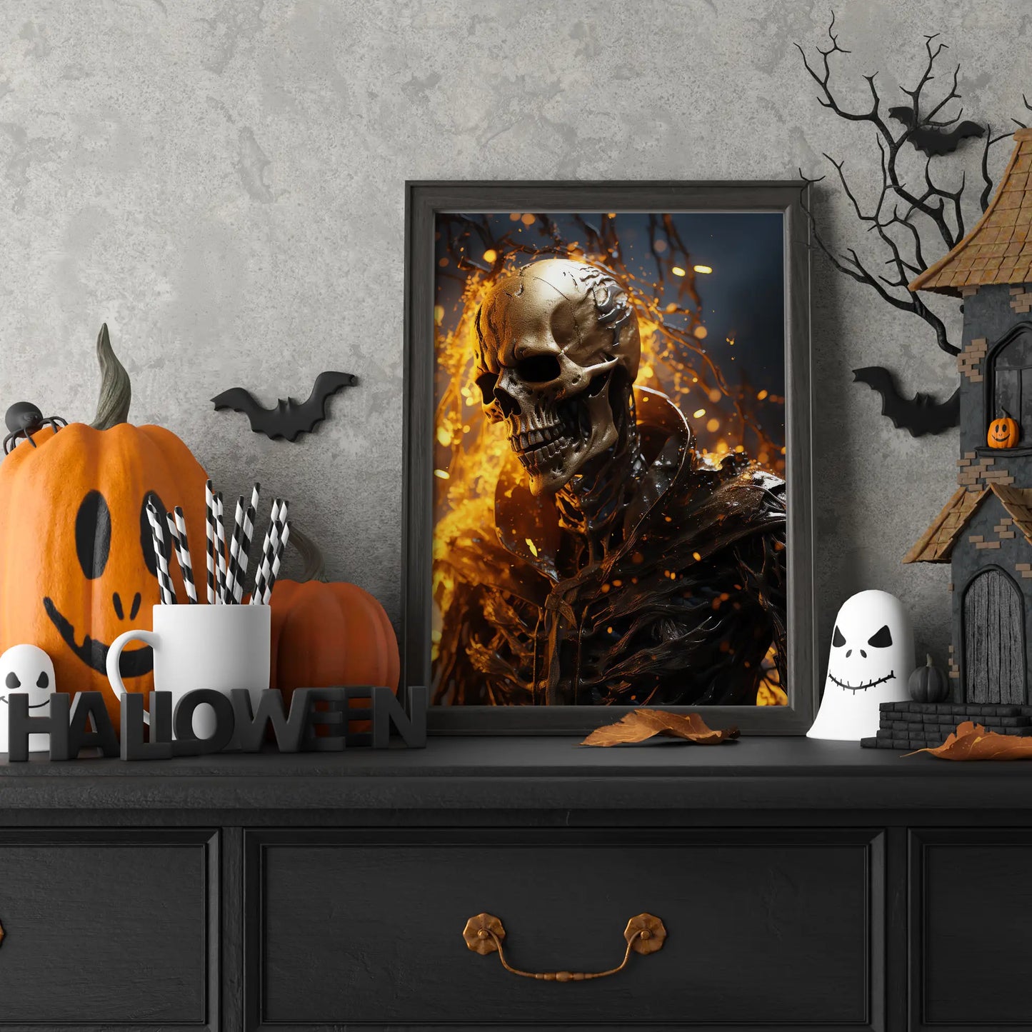 Totenkopf No 1 - Halloween - Poster