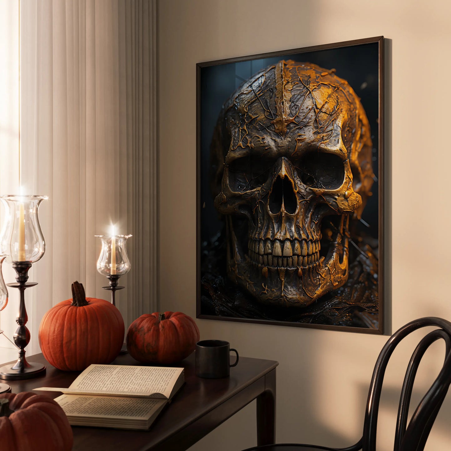 Skull No 5 - Halloween - Poster