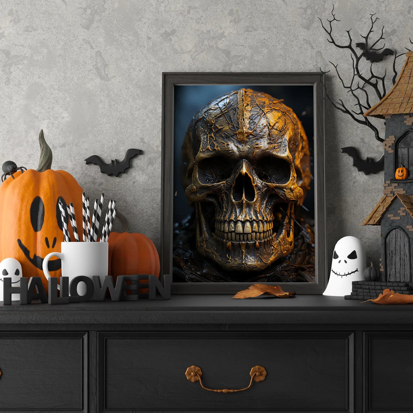 Skull No 5 - Halloween - Poster
