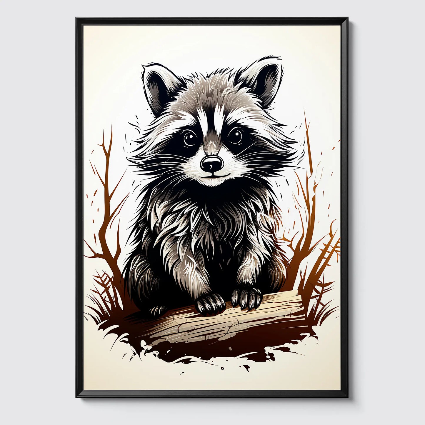 Raccoon No 1 - Comic Style - Poster