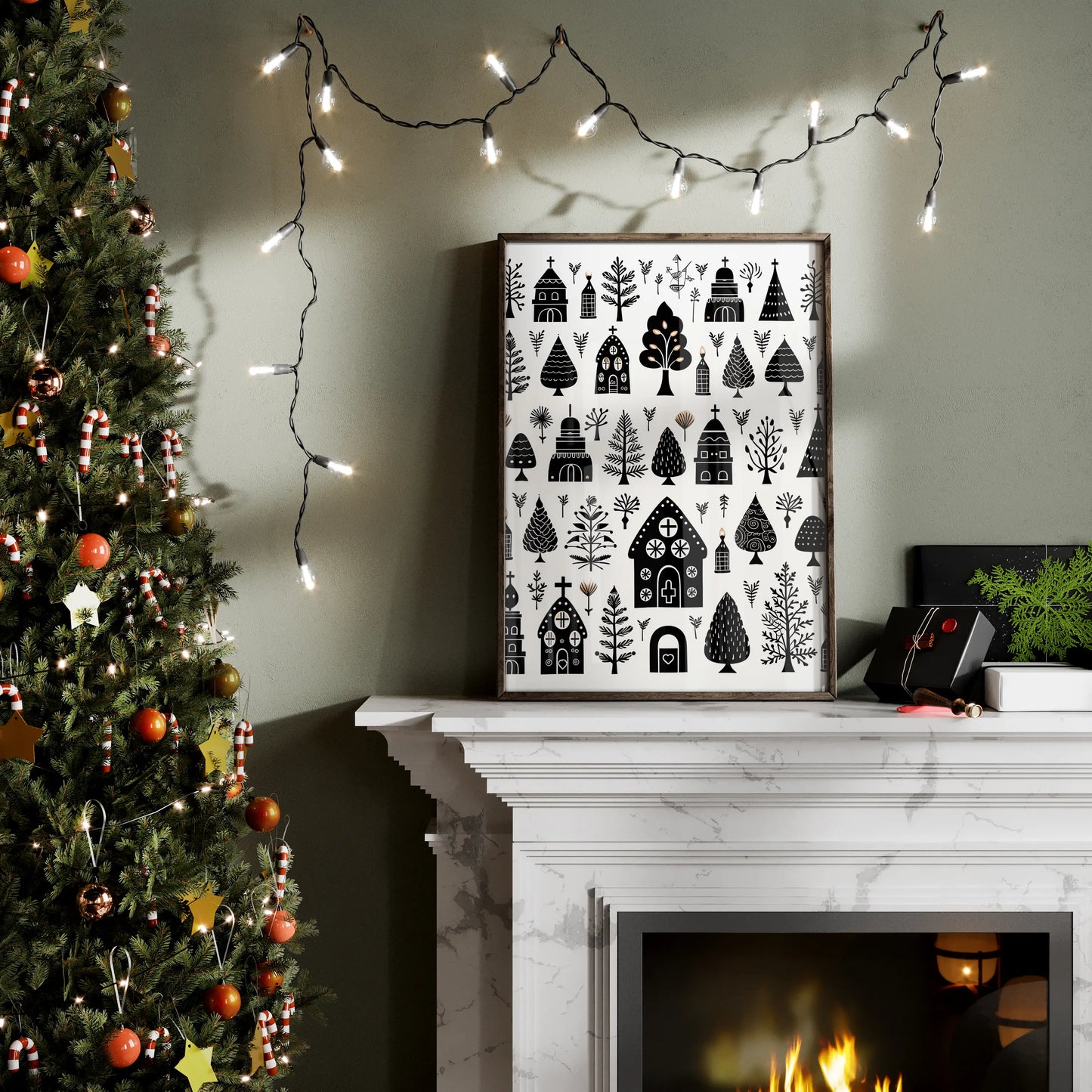 Weihnachts Ornamente No 15 - Kleine Symbole - Poster