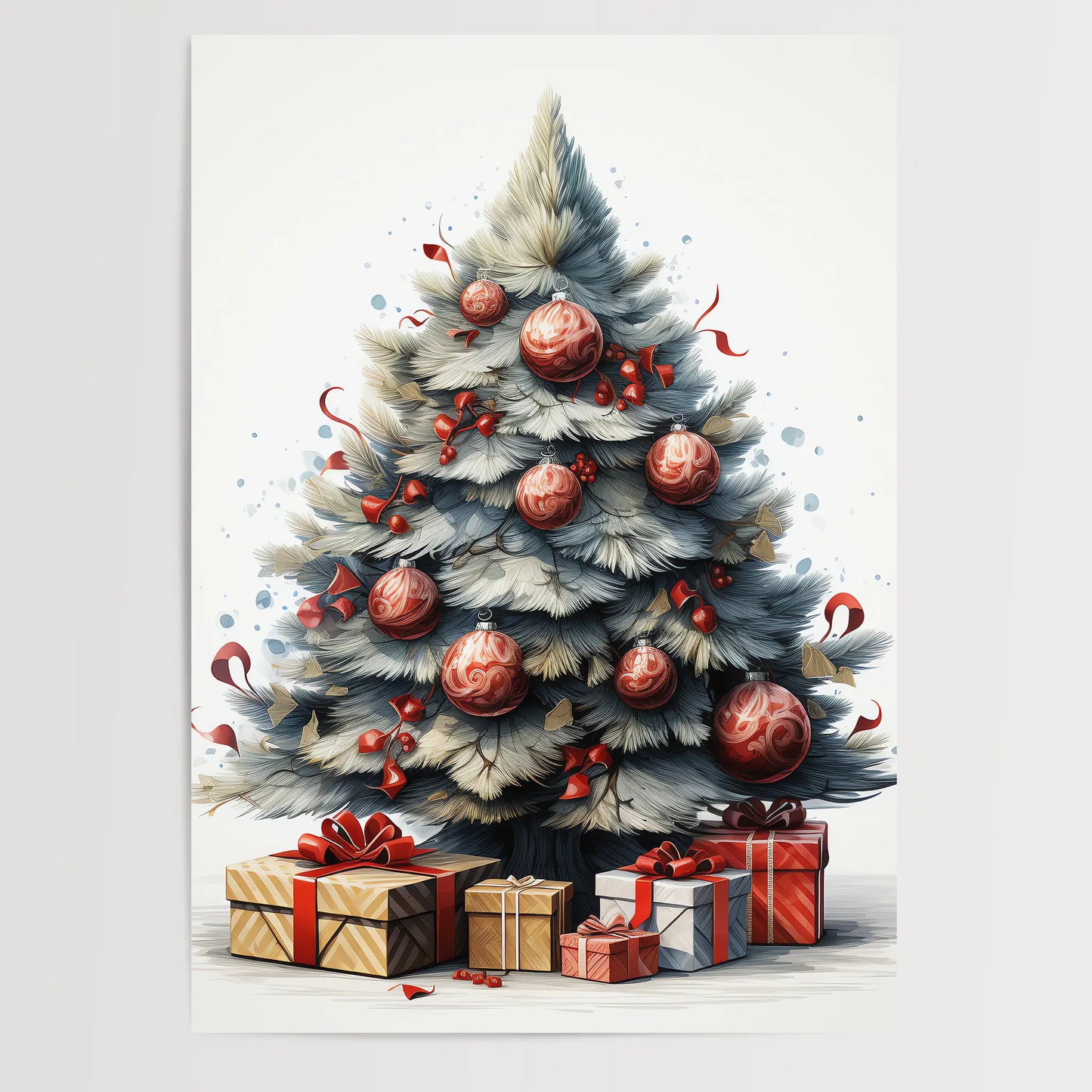 Weihnachtsbaum Geschenke No 6 - Weihnachten - Poster