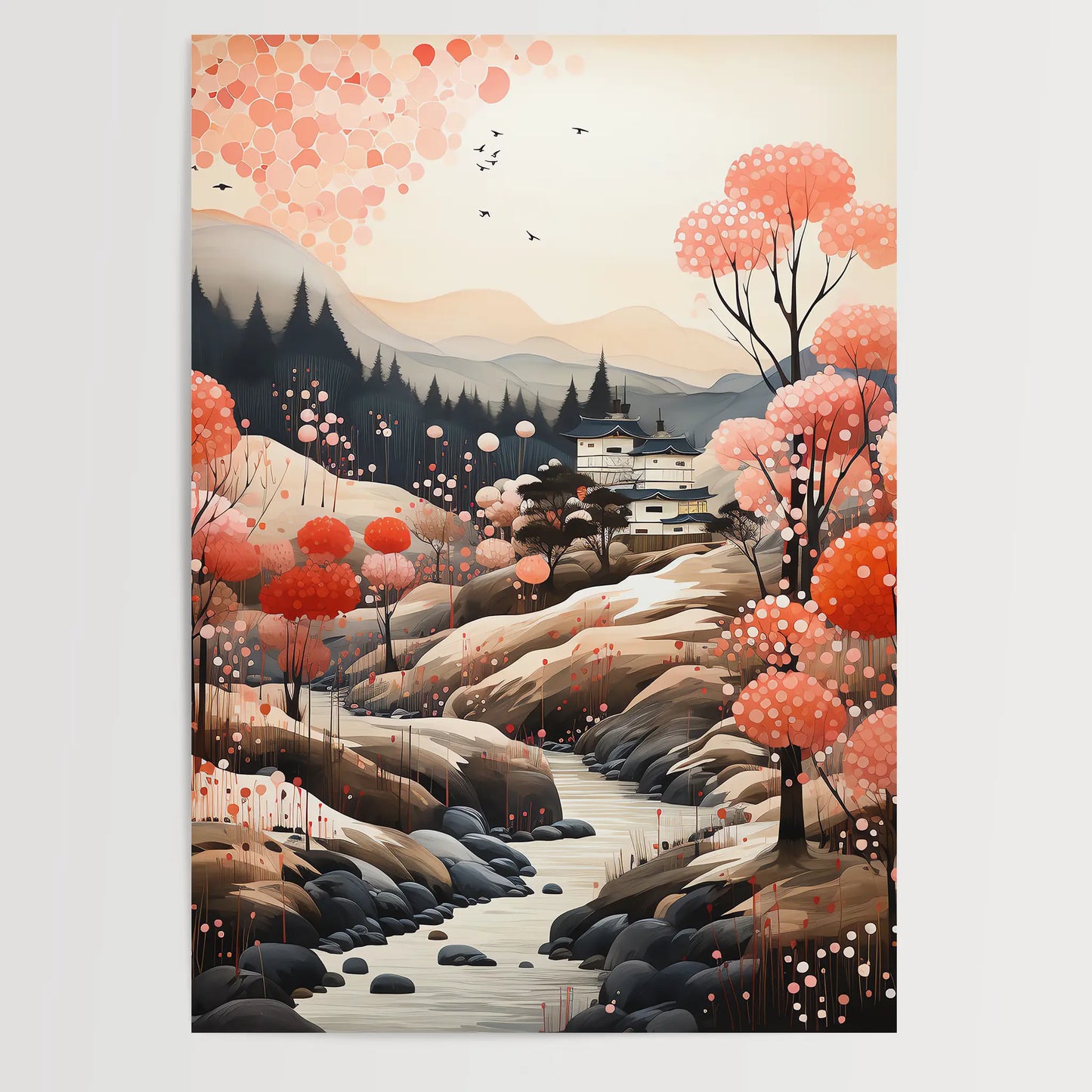 Winter Landscape No 10 - Colorful Art - Digital Art - Poster