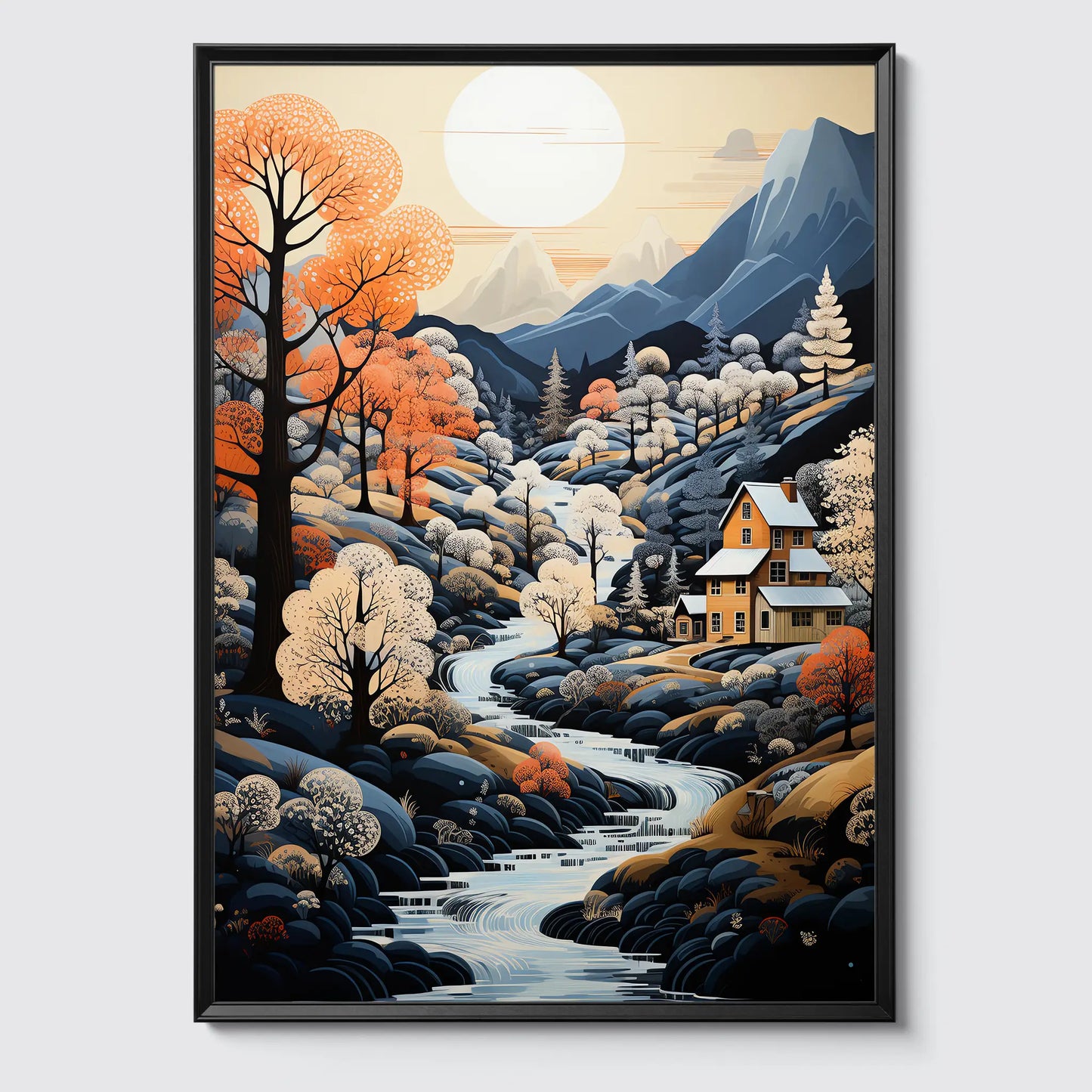 Winter Landscape No 6 - Colorful Art - Digital Art - Poster