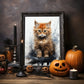 Angry Cat No 2 - Halloween - Watercolor - Poster