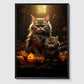 Angry Cats No 3 - Halloween - Poster